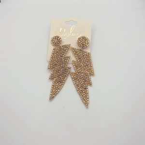 Gold seed bead earrings